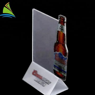 Supporto fresco dell'acrilico del supporto della carta della birra di progettazione di Holde dell'esposizione acrilica professionale del segno