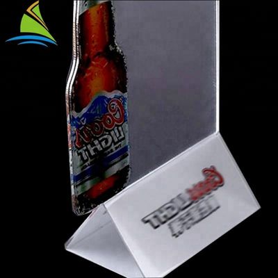Supporto fresco dell'acrilico del supporto della carta della birra di progettazione di Holde dell'esposizione acrilica professionale del segno