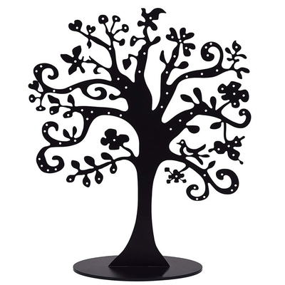Esposizione acrilica nera su ordinazione dell'albero dell'esposizione acrilica trasparente dei gioielli per Jewely