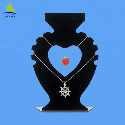 2018 esposizioni acriliche in forma di cuore al minuto online dei gioielli della collana