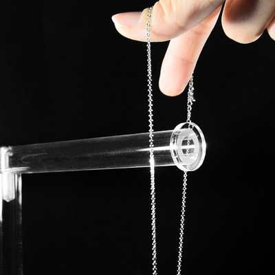 Nuovo chiaro scaffale di esposizione acrilico su ordinazione dei gioielli collana/del braccialetto