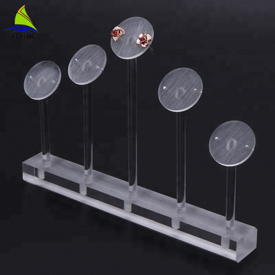 Esposizione acrilica elegante su ordinazione dei gioielli di nuovo modo per gli orecchini
