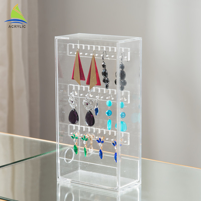 Scaffale di esposizione da tavolino del gioiello dei gioielli dell'esposizione di progettazione acrilica elegante del plexiglass
