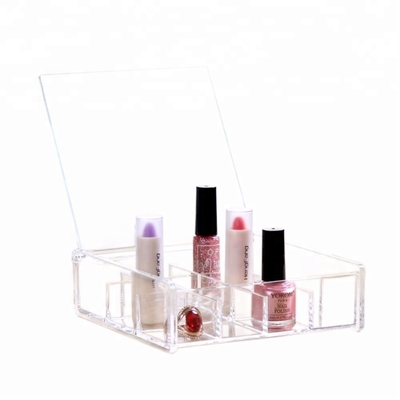 Stoccaggio cosmetico acrilico di trucco dell'organizzatore da tavolino acrilico del portautensile