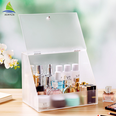 Scatola di stoccaggio acrilica amichevole eco- di trucco dell'esposizione cosmetica acrilica del poligono