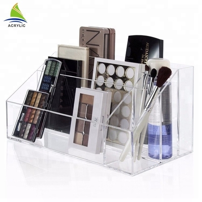 L'acrilico di cristallo trasparente compone l'organizzatore cosmetico acrilico moderno dell'organizzatore