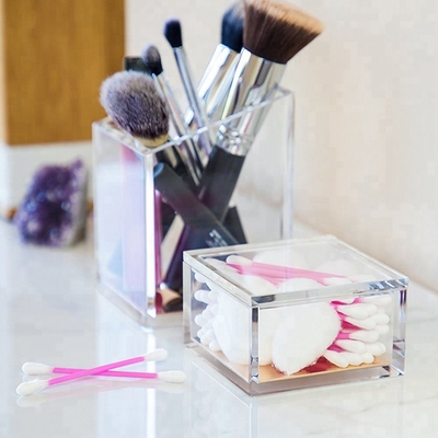 L'acrilico di cristallo trasparente compone l'organizzatore cosmetico acrilico moderno dell'organizzatore