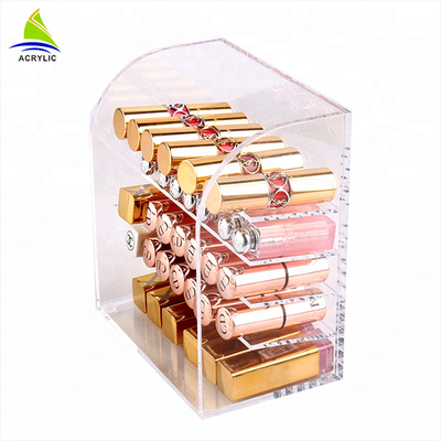 Scatola di stoccaggio cosmetica acrilica amichevole eco- dell'esposizione per l'organizzatore dei rossetti