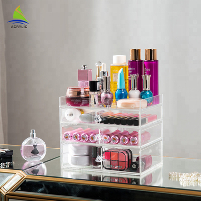 Acrilico cosmetico dell'organizzatore del cassetto di qualità superiore 3