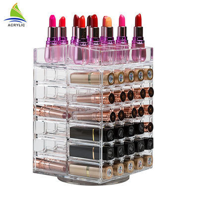 Il rossetto di filatura girante del supporto acrilico del rossetto si eleva spessore di 3mm