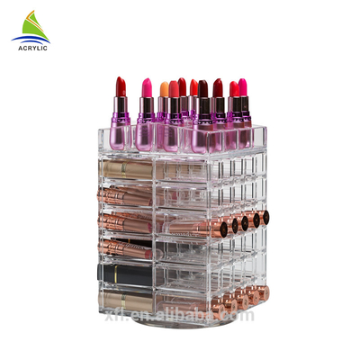 Durezza acrilica della scatola di presentazione del rossetto di trucco del rossetto di modo alta per stoccaggio