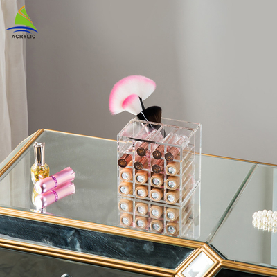 Supporto acrilico del rossetto dell'organizzatore cosmetico