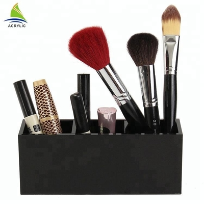 Supporto del supporto organizzato spazzola acrilica cosmetica acrilica multifunzionale di trucco del nero dell'esposizione