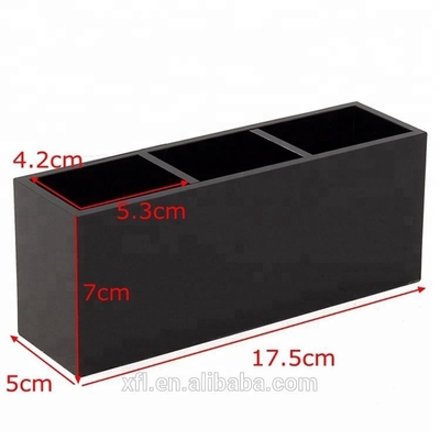 Supporto del supporto organizzato spazzola acrilica cosmetica acrilica multifunzionale di trucco del nero dell'esposizione