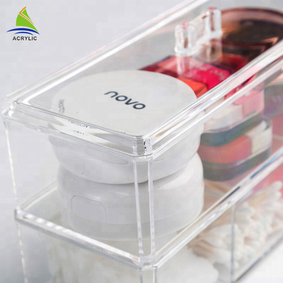 In cosmetico dell'acrilico dell'organizzatore di trucco del cassetto di alta qualità 2