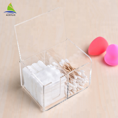 Organizzatore acrilico di plastica del cosmetico del cotone di trucco del nuovo di stile coperchio di vibrazione