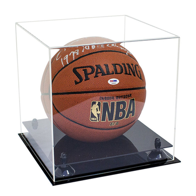 Forma su misura supporto acrilico di lusso della scatola di presentazione di pallacanestro della scatola di presentazione