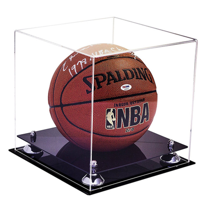 Forma su misura supporto acrilico di lusso della scatola di presentazione di pallacanestro della scatola di presentazione