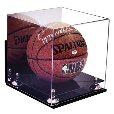 Forma su misura supporto acrilico di lusso della scatola di presentazione di pallacanestro della scatola di presentazione