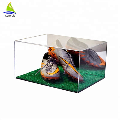 Contenitore di scarpa acrilico di presentazione della scatola del plexiglass acrilico trasparente della radura con il coperchio
