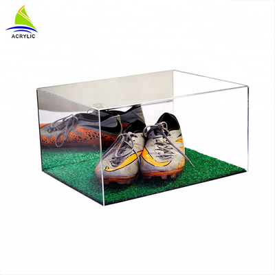 Contenitore di scarpa acrilico di presentazione della scatola del plexiglass acrilico trasparente della radura con il coperchio