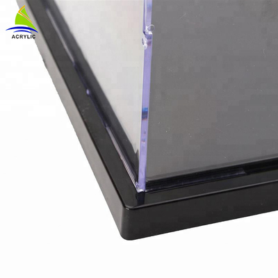 Contenitore su misura decorativo di alto di lucentezza del quadrato di presentazione ripiano di lusso acrilico della scatola chiaro
