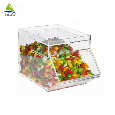 Superficie regolare del piccolo dell'esposizione contenitore dolce dolce acrilico elegante di plexiglass