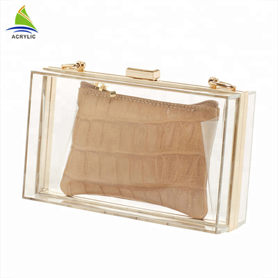 Chiara certificazione acrilica su ordinazione d'avanguardia professionale del CE della borsa di frizione 18×4.5×11 cm