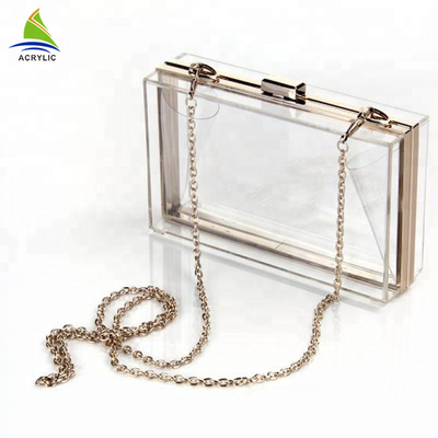 Chiara certificazione acrilica su ordinazione d'avanguardia professionale del CE della borsa di frizione 18×4.5×11 cm