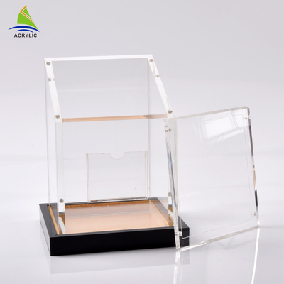 Scatola quadrata acrilica del ginseng del plexiglass quadrato acrilico trasparente del contenitore