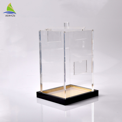 Scatola quadrata acrilica del ginseng del plexiglass quadrato acrilico trasparente del contenitore