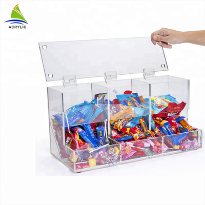 Scatola acrilica su ordinazione di Candy dell'esposizione acrilica promozionale di Candy rispettosa dell'ambiente