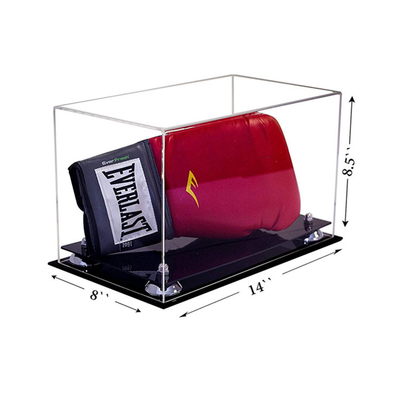 I contenitori acrilici amichevoli eco- dell'esposizione rimuovono il contenitore per esposizione acrilico del guantone da pugile del lucite