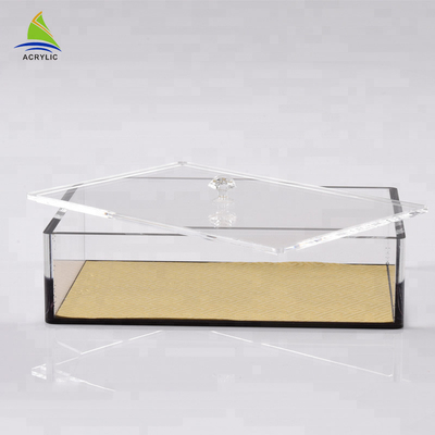 Contenitori acrilici di cubo del perspex del coperchio scorrevole dell'esposizione della radura amichevole eco- di estensione