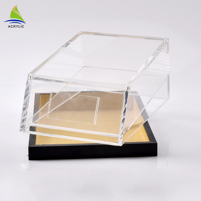 Scatola acrilica di rettangolo di stoccaggio del plexiglass trasparente acrilico promozionale della scatola
