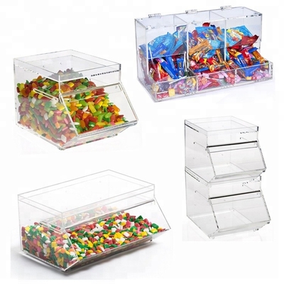 Mini recipienti acrilici di Candy di Candy dei contenitori di forma acrilica trasparente della Camera