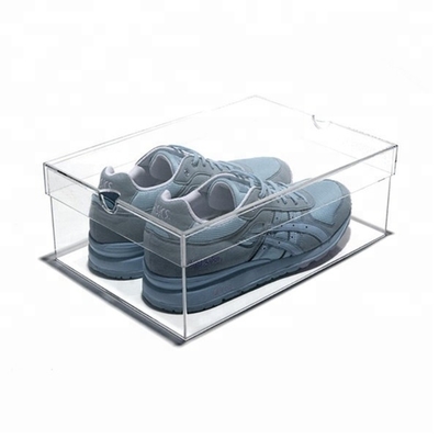 Trattamento di superficie di scarpa del contenitore di lucidatura di cristallo quadrata acrilica acrilica su ordinazione del contenitore