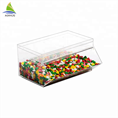 Contenitore acrilico di cubo di Candy di Candy del commestibile dell'esposizione della radura accatastabile acrilica di progettazione moderna