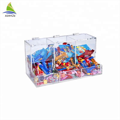 Contenitore acrilico di cubo di Candy di Candy del commestibile dell'esposizione della radura accatastabile acrilica di progettazione moderna
