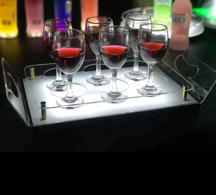 Gli scaffali principali acrilici di Antivari hanno condotto il vassoio del banco di mostra dello scaffale del liquore per stoccaggio