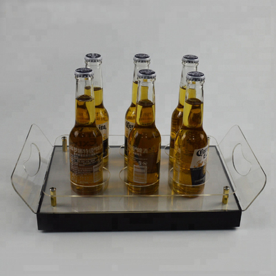 Gli scaffali principali acrilici di Antivari hanno condotto il vassoio del banco di mostra dello scaffale del liquore per stoccaggio