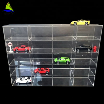 Supporto acrilico della parete della vetrina dei giocattoli dell'esposizione della parete del contenitore per esposizione dell'automobile acrilica commerciale del giocattolo