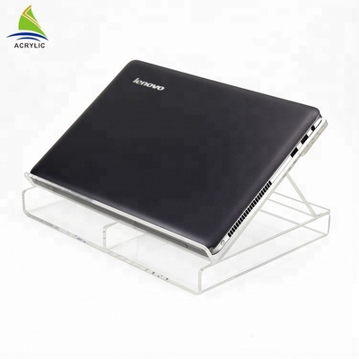 Supporto acrilico da tavolino su misura del computer portatile del negozio dell'esposizione di modo della radura acrilica di progettazione