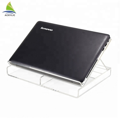 Supporto acrilico da tavolino su misura del computer portatile del negozio dell'esposizione di modo della radura acrilica di progettazione