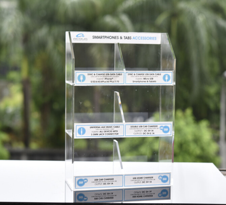 Spessore accessorio dell'esposizione 3mm dell'alto di lucentezza del negozio telefono cellulare acrilico acrilico dell'esposizione