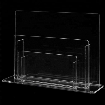 Chiara progettazione semplice acrilica dello scaffale di esposizione della rivista del supporto acrilico elegante dell'opuscolo