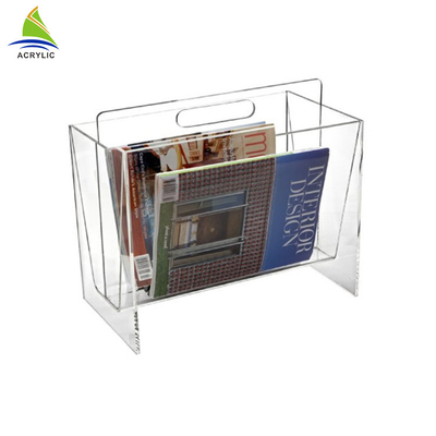 Scaffale di rivista da tavolino dei supporti acrilici commerciali dell'opuscolo per stoccaggio
