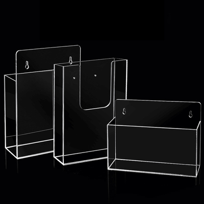 Supporti acrilici dell'opuscolo dell'OEM, supporto fissato al muro dell'opuscolo A4 della plastica 1/3