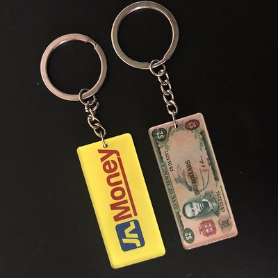 Keychains acrilico su ordinazione stampato modo per la pubblicità dei regali facili da pulire