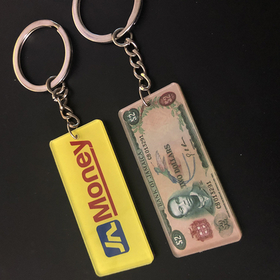 Keychains acrilico su ordinazione stampato modo per la pubblicità dei regali facili da pulire
